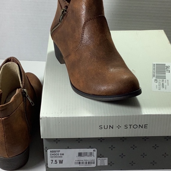 SUN + STONEAbby Double Zip Booties, - Picture 8 of 8